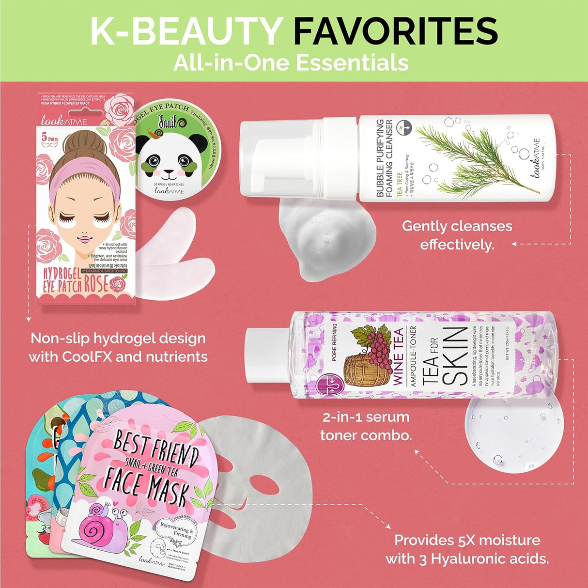Set de Cuidado Facial Coreano - Kits Simplificados Kbeauty
