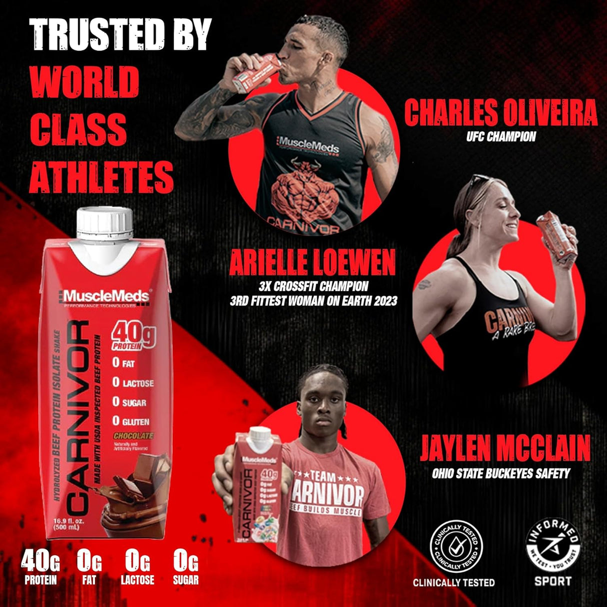 Proteína Listo para Beber MuscleMeds Carnivor 40g Isolado