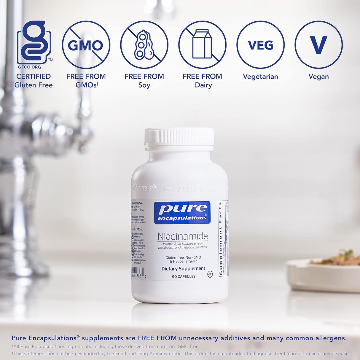 Suplemento Niacinamida de vitamina B3 para metabolismo