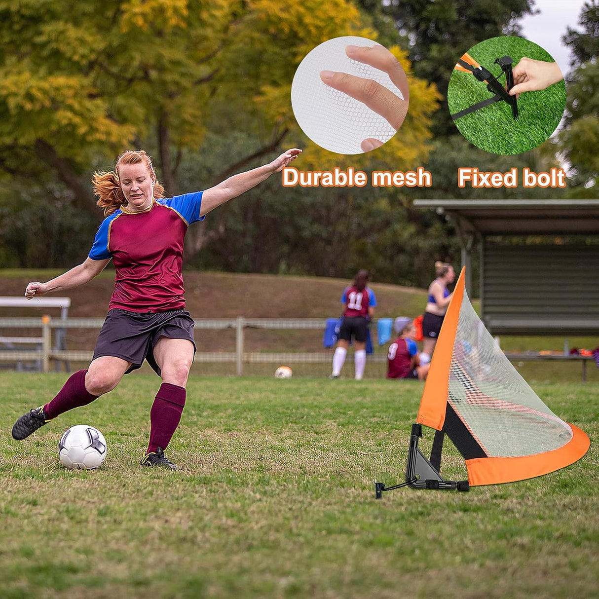 WIn SPORTS Soccer Goal Pro 2 redes de fútbol portátiles