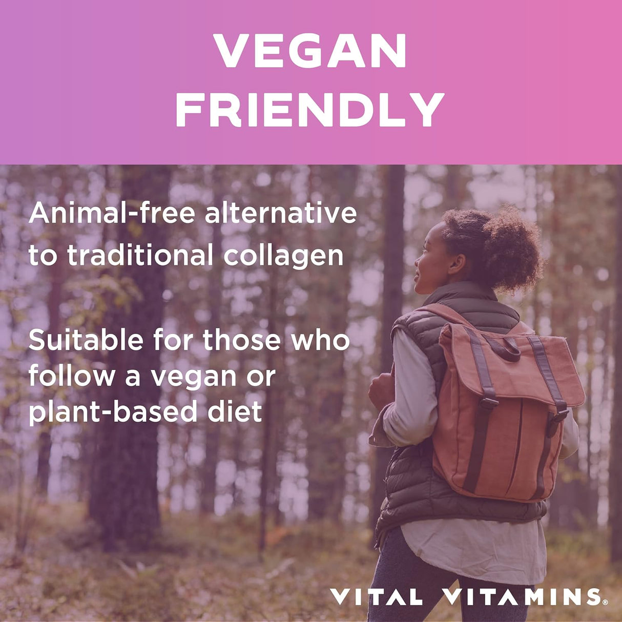 Vital Vitamins Refuerzo de colágeno vegano con ácido