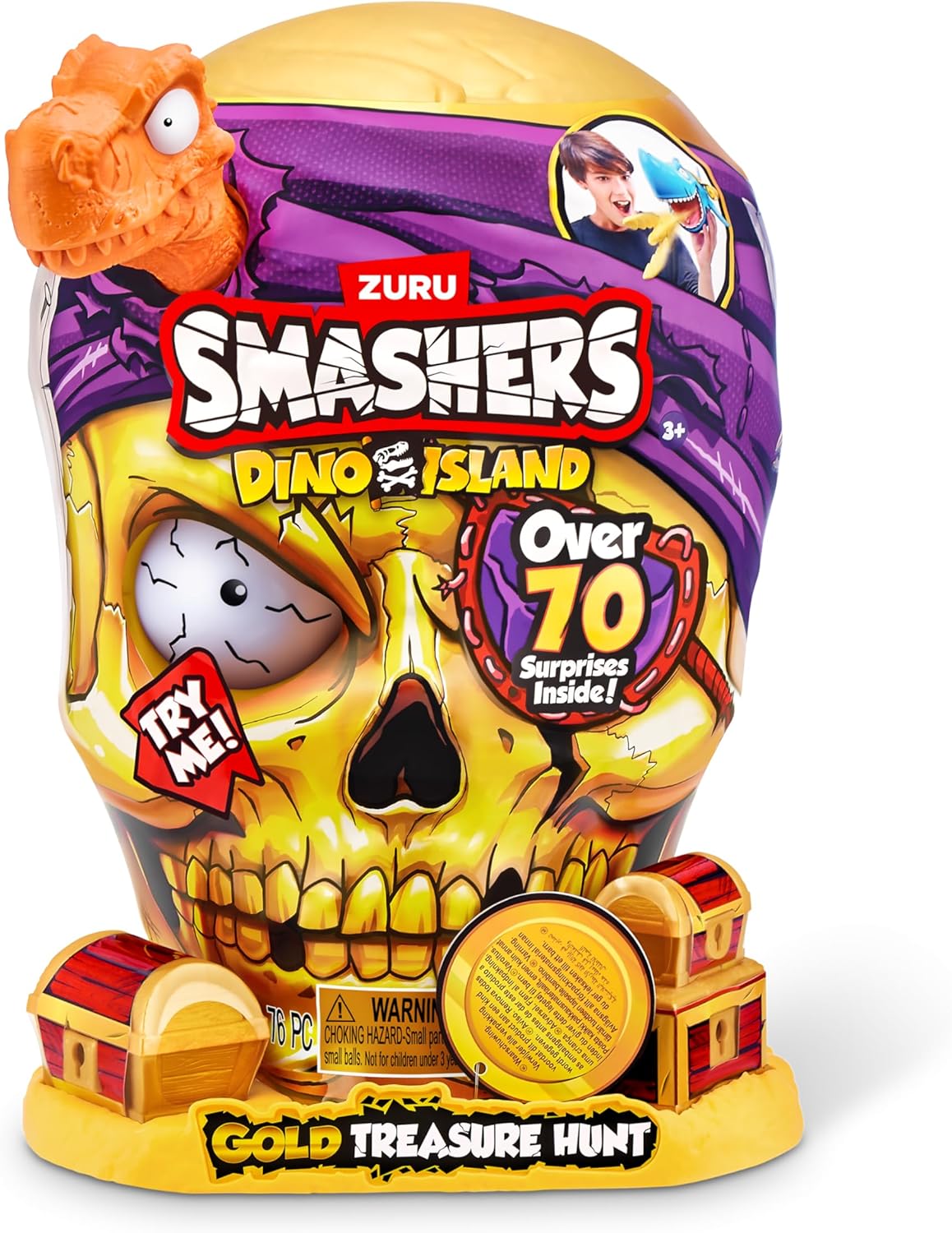 Caza del Tesoro Smashers Dino Island de ZURU, Juguete Interactivo