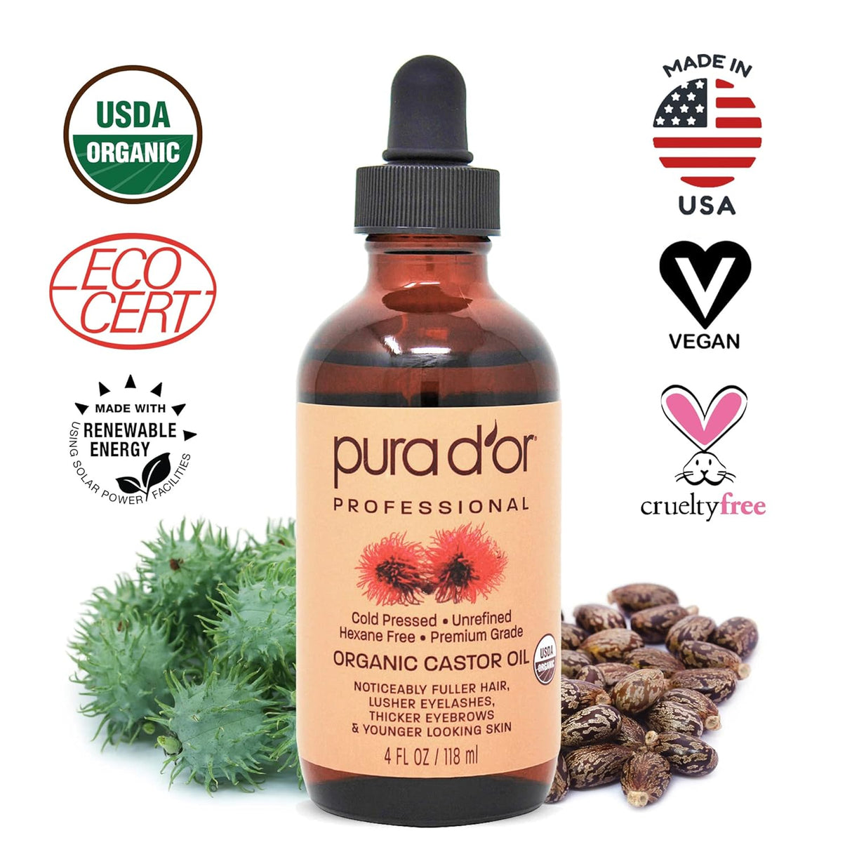 Cuidado Facial Aceite de ricino orgánico