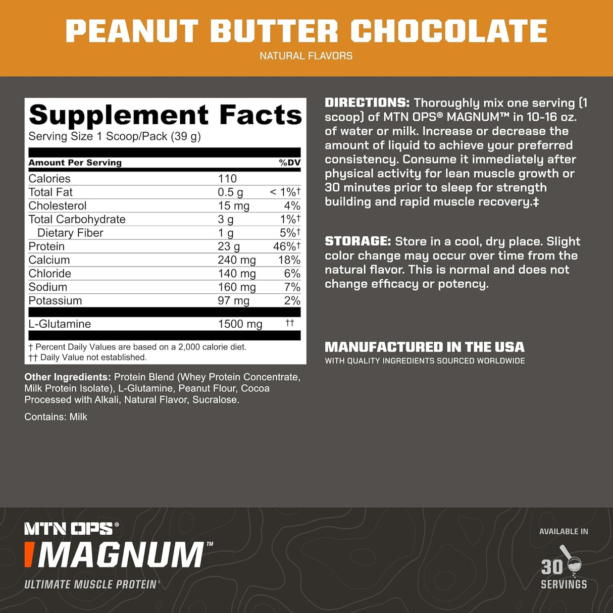 Proteína Magnum de Mantequilla de Cacahuete y Chocolate MTN OPS, 30 raciones