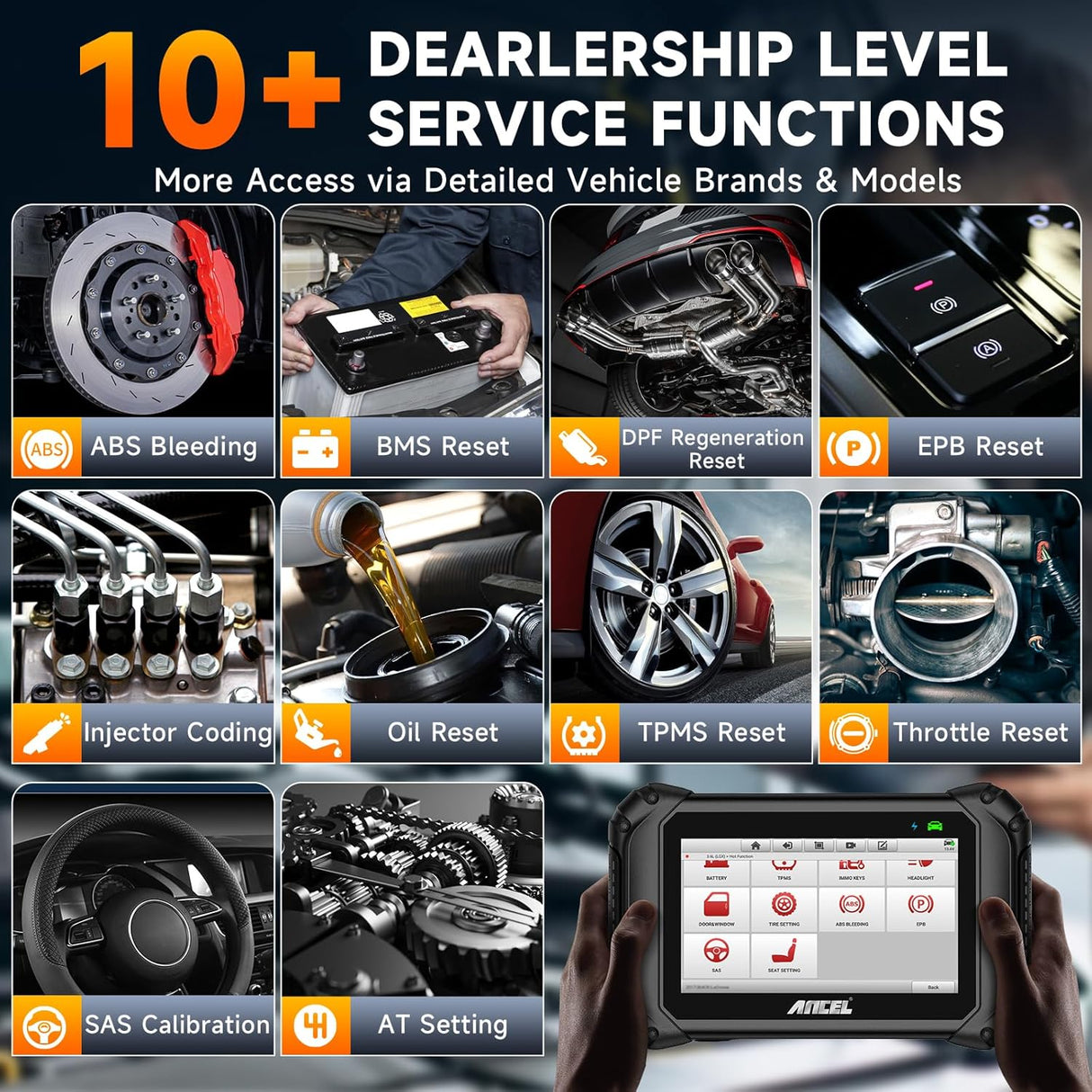 Escáner bidireccional de 7 pulgadas OBD2 AL-V5BT ANCEL