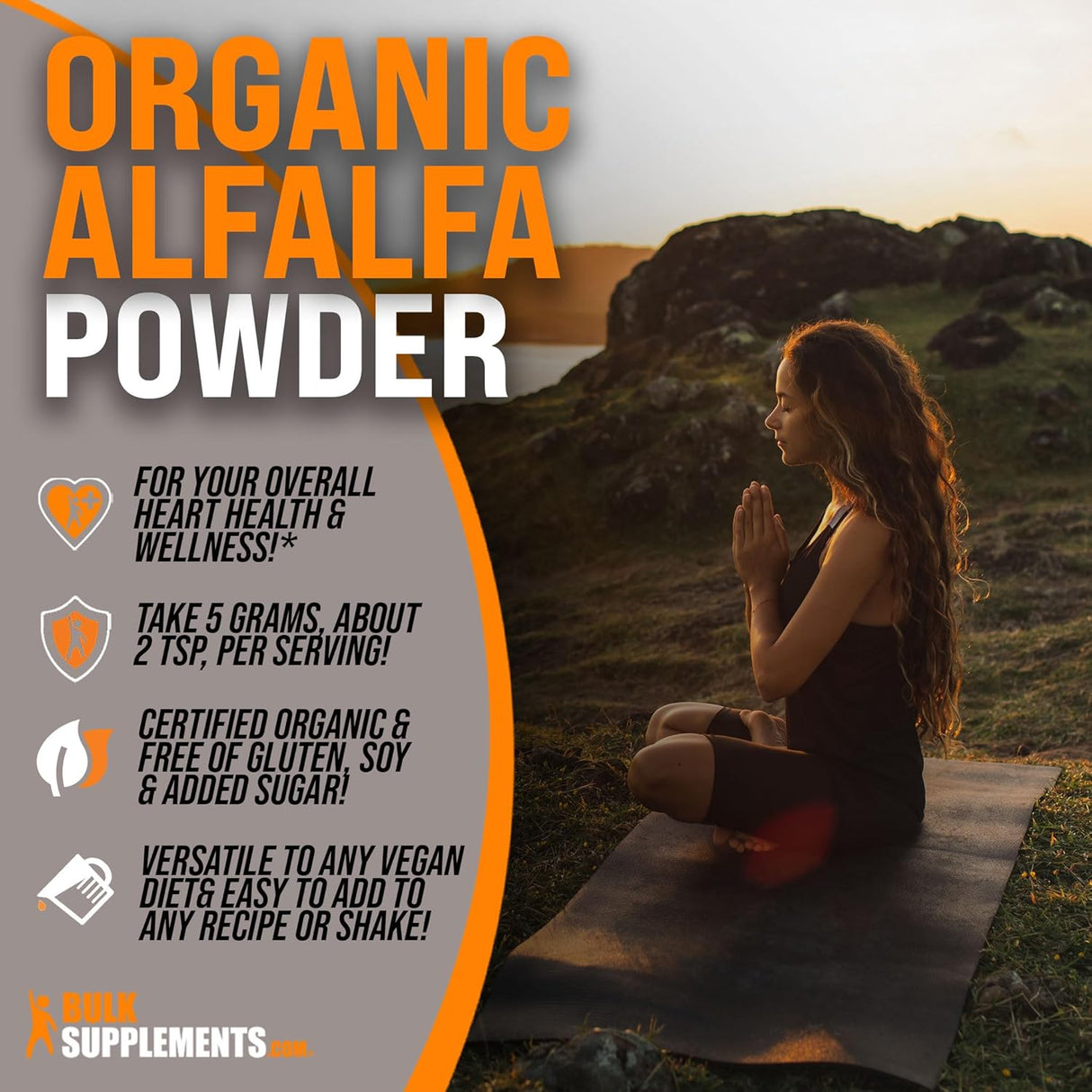 Suplemento BULKSUPPLEMENTS.COM Polvo de alfalfa orgánica