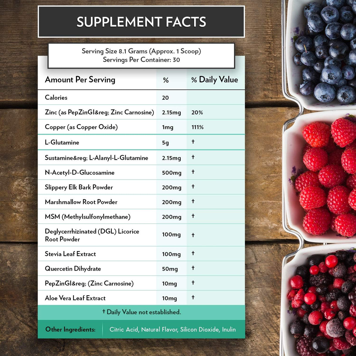 Suplementos Alimenticios Baya intestinal saludable