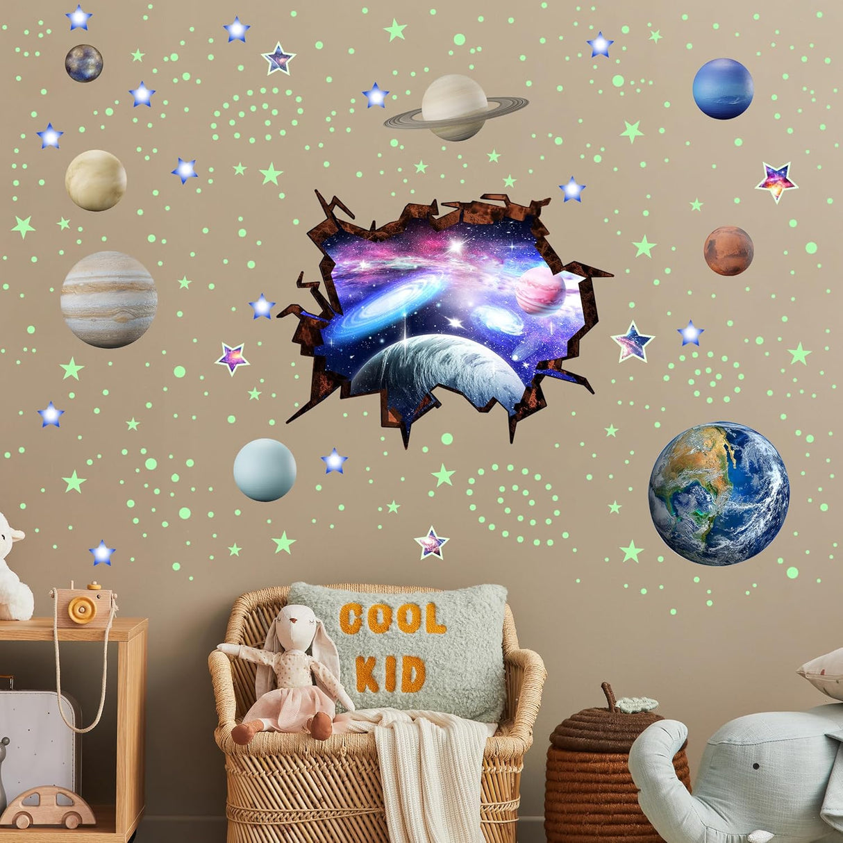 Vinilos de Pared Estrellas y Planetas, Decal Space Kids Room
