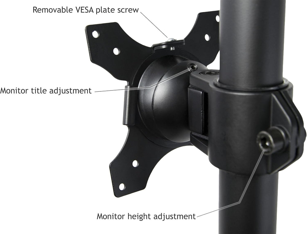 Soporte de Monitor Triple VIVO Ajustable para 3 Pantallas STAND-V003D