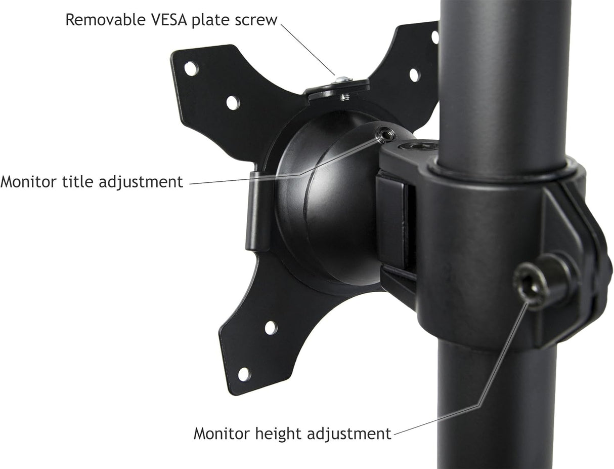 Soporte de Monitor Triple VIVO Ajustable para 3 Pantallas STAND-V003D