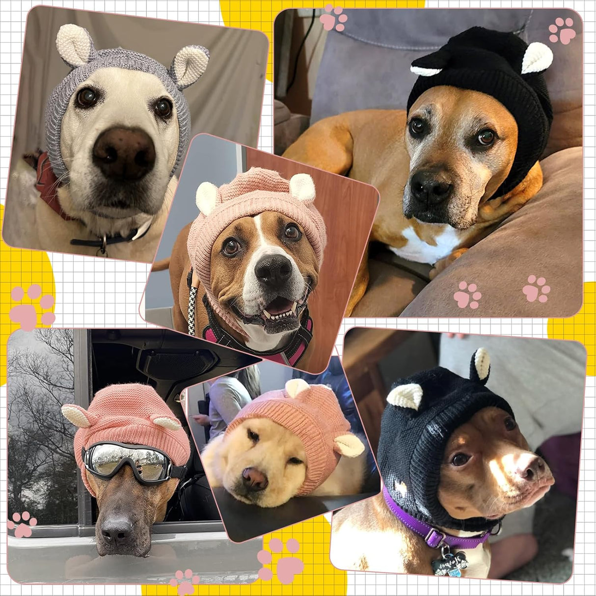 Protección Auditiva para Perros, Gorro Térmico, Talla Mediana-Grande