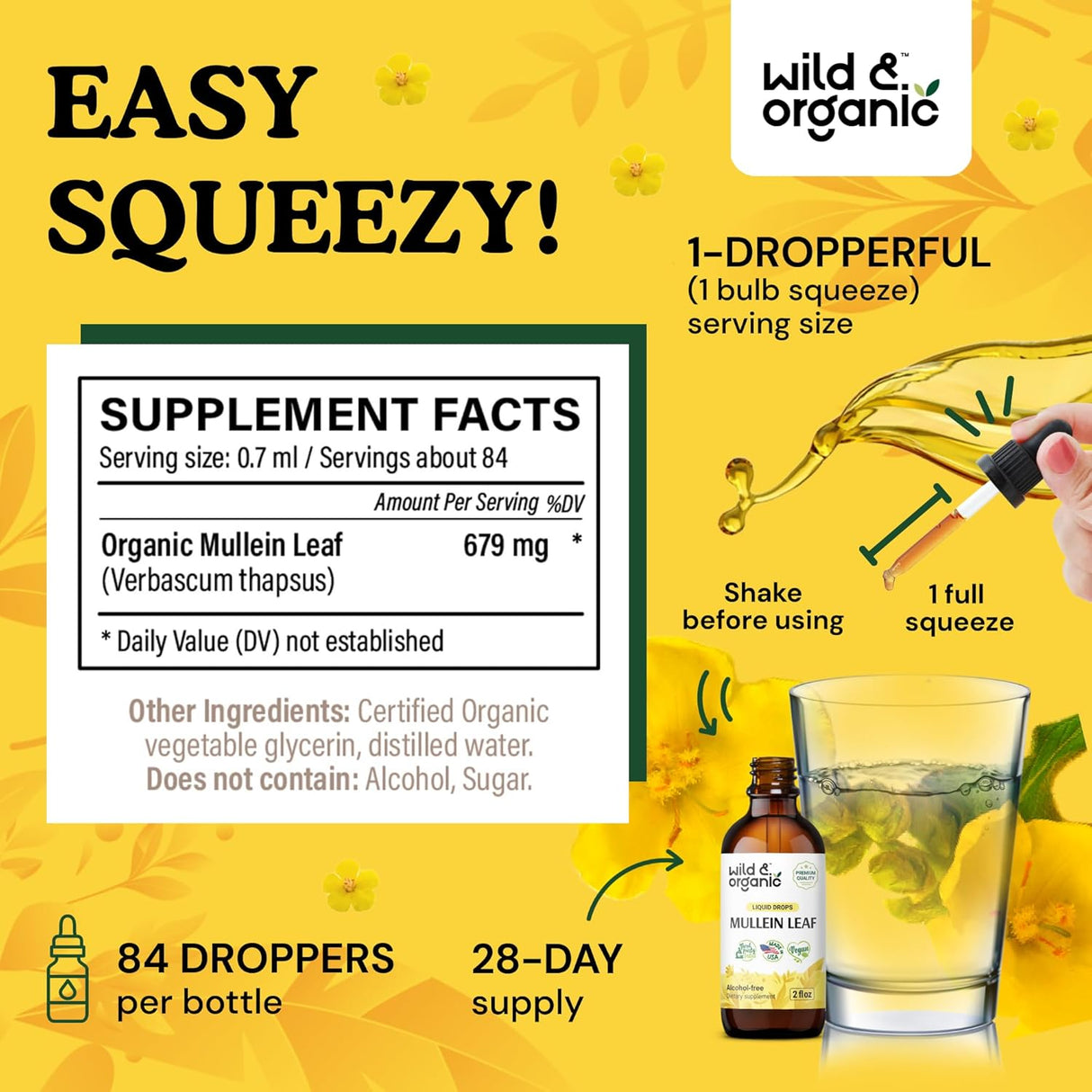 Suplemento Tintura de hoja de gordolobo Desintoxicación