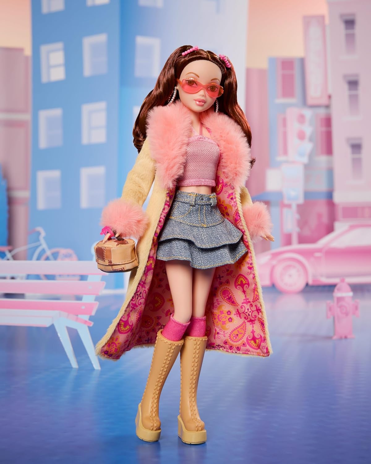 Muñeca Barbie My Scene Chelsea, Outfit Y2K, Accesorios y Base