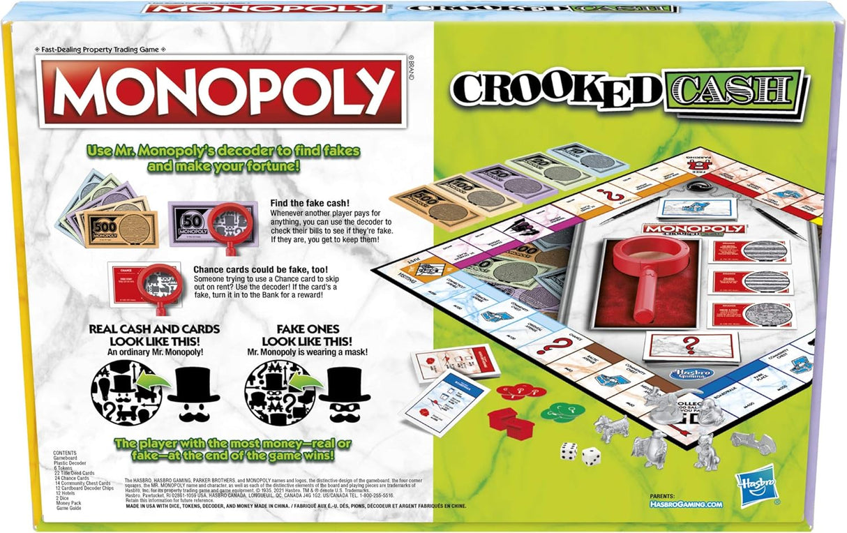 Monopoly Dinero Doblado, Juego Familiar con Mr. Decoder, Para 2-6
