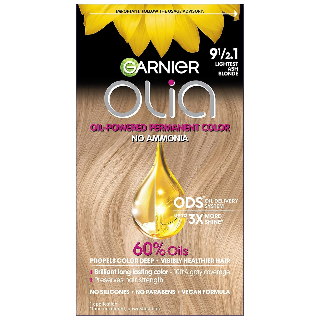 Tinte permanente rubio ceniza más claro, 1 unidad Garnier