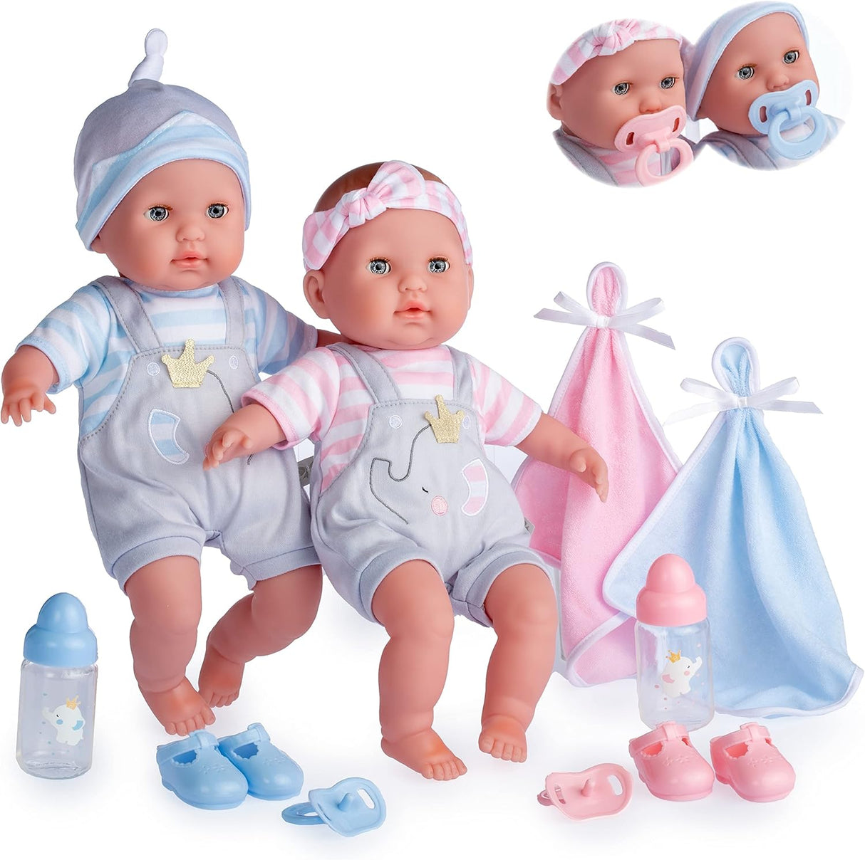 Muñecas Bebé de Cuerpo Blando Berenguer 30050 TWINS - 12 Piezas