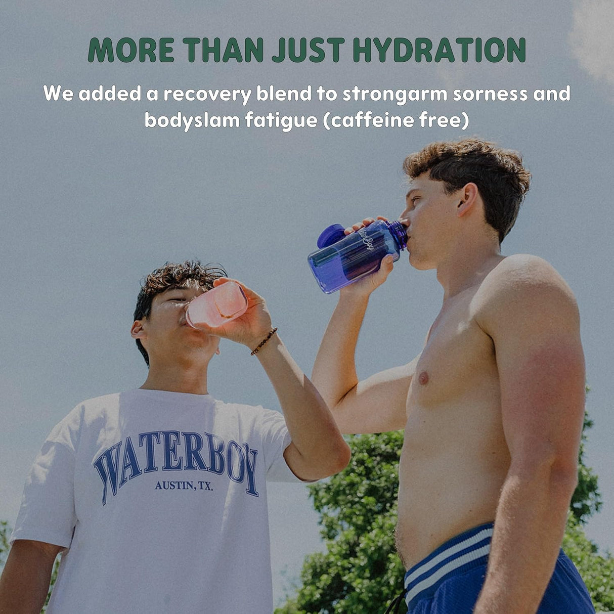 Waterboy Hydratación, polvos electrolitos sin azúcar, 2960mg, variedad