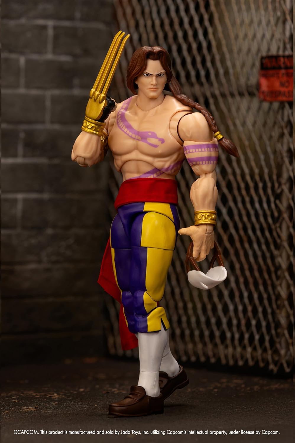Figura de acción Street Fighter II Vega Jada Toys, 1:12, 6, Cabezas y manos intercambiables, accesorios de garra