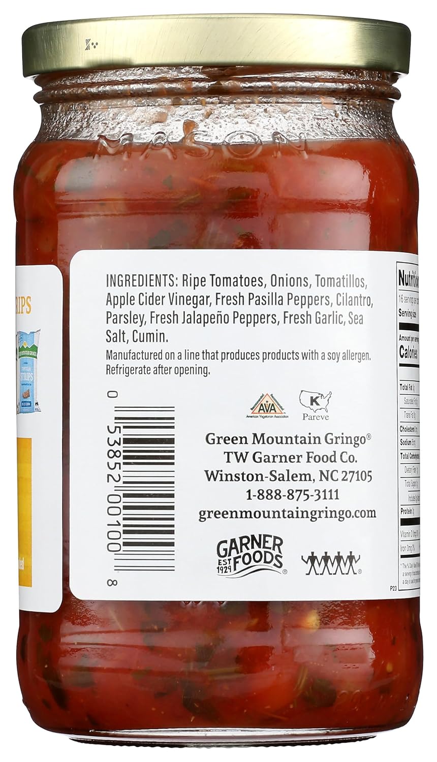 Salsa Verde Suave Green Mountain Gringo, 16 oz, 454 g