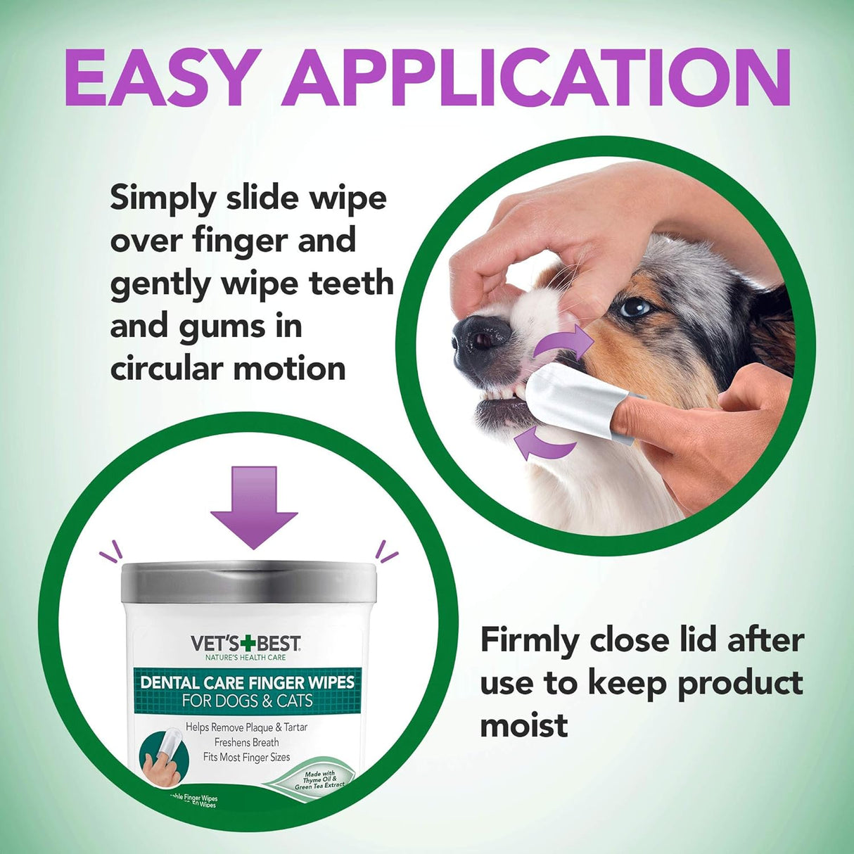 Toallitas para dedos para el cuidado dental 50 unidades