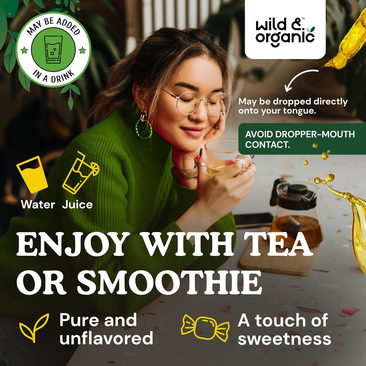 Suplemento Goldenseal Tincture Extracto líquido orgánico 4oz