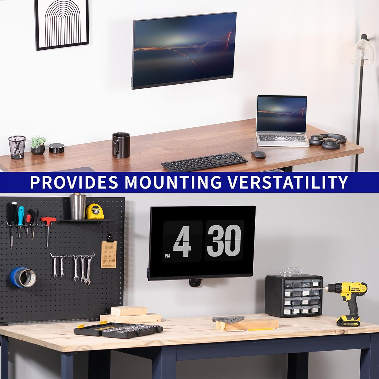 Soporte de Pared Ajustable VIVO, Articulado, 17-27, MOUNT-V001A