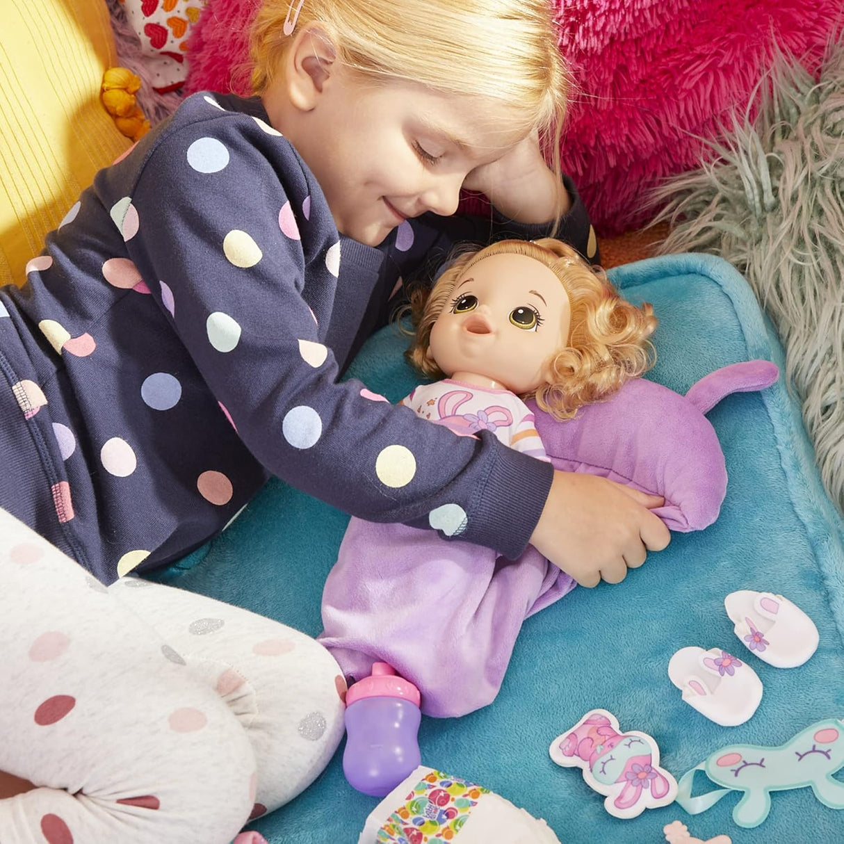 Baby Alive Bunny Sleepover Muñeca, Accesorios, Amazon Exclusive