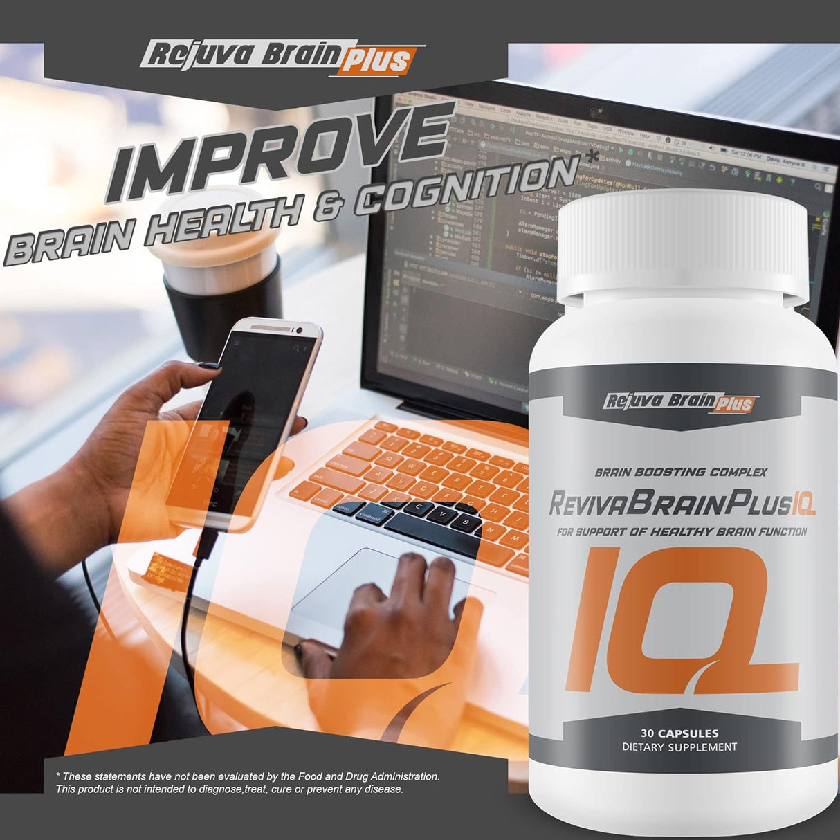 Reviva Brain Plus IQ - Apoyo saludable y complejo ultra para cerebro**