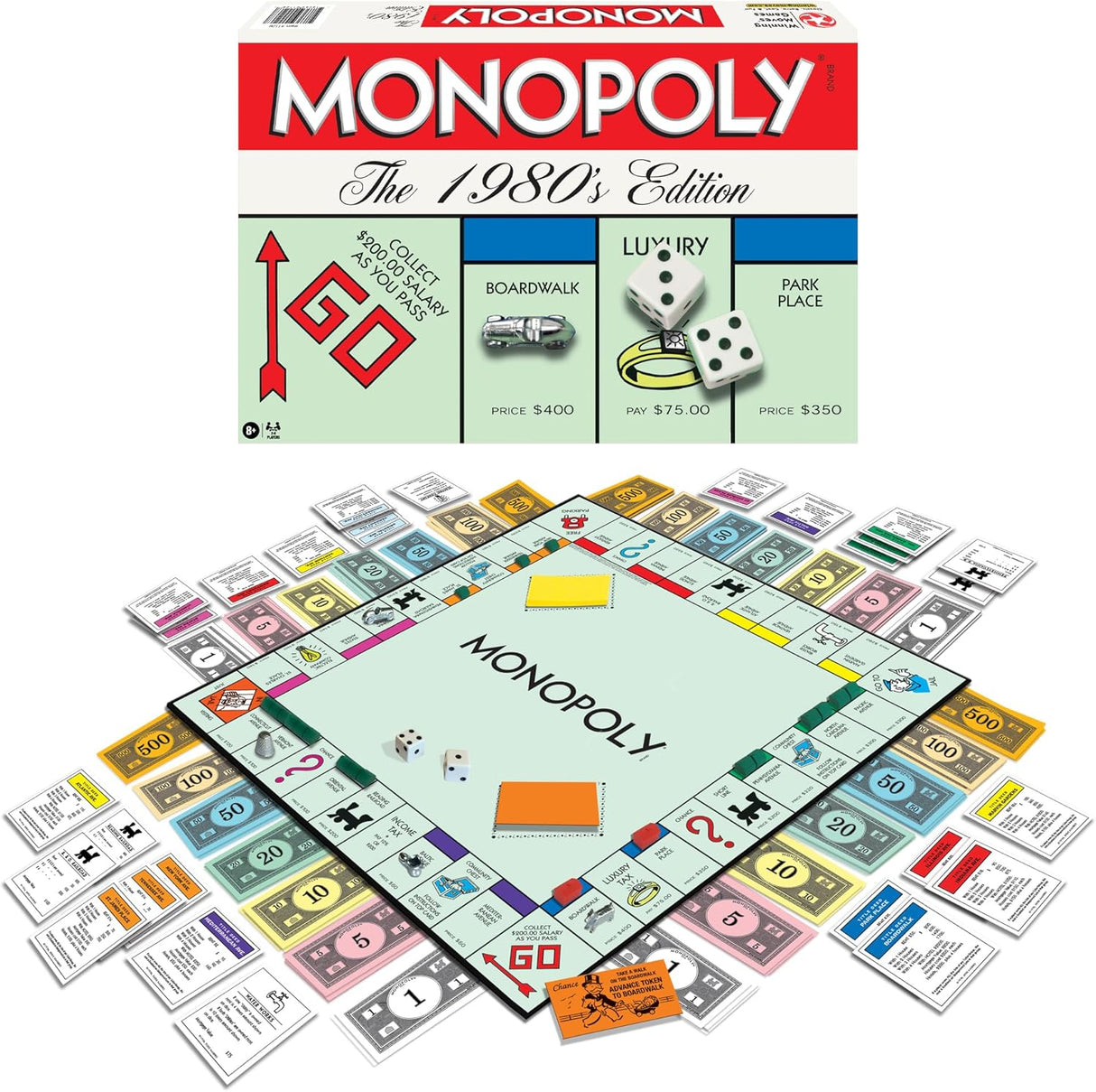 Monopoly Edición 1980, Winning Moves, Tokens Clásicos, Juego Familiar