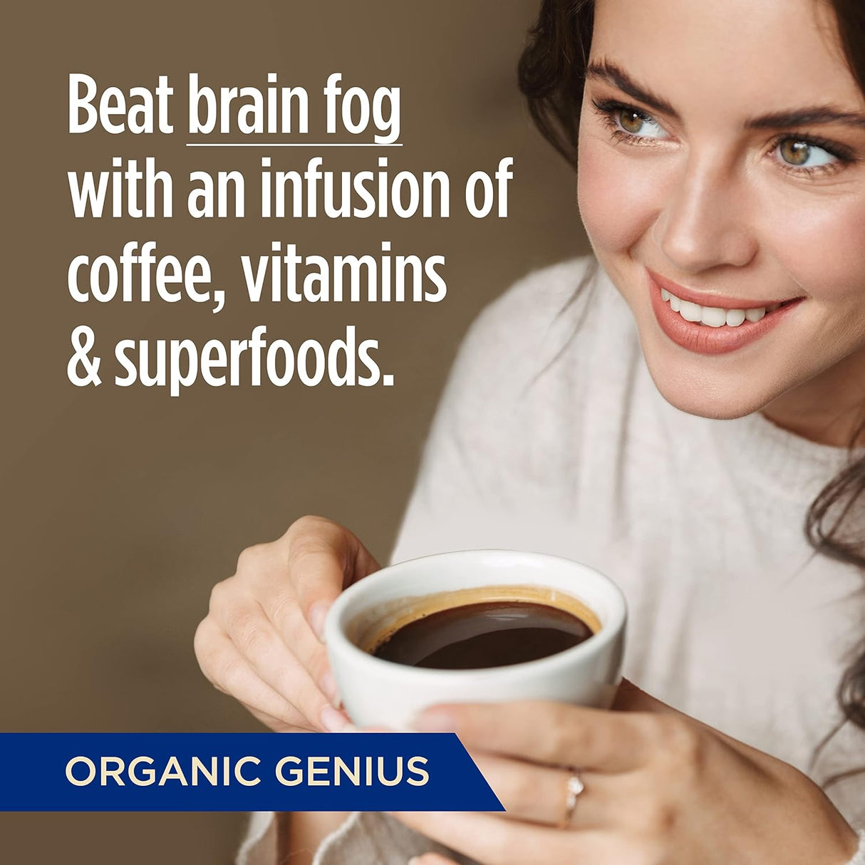 Vitacup Genius - Café molido con aceite MCT KETO, cúrcuma, canela y vitamina para energía, enfoque y dieta Keto, para cafeteras de filtro y prensa francesa