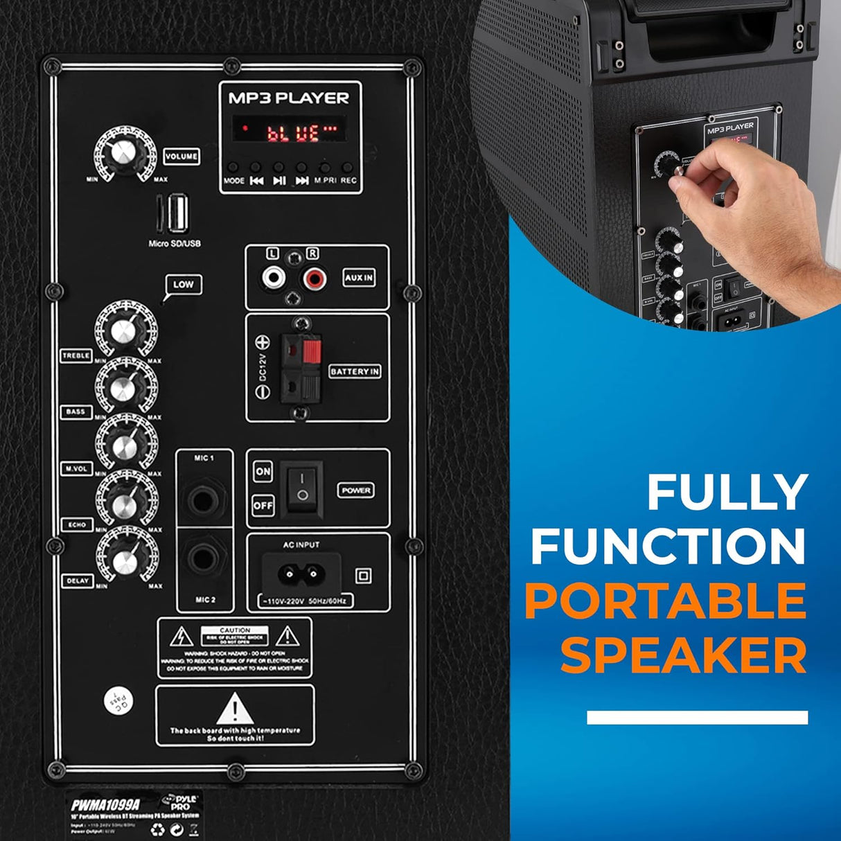 Parlantes Portátiles inalámbrico PYLE-PRO PWMA1099A