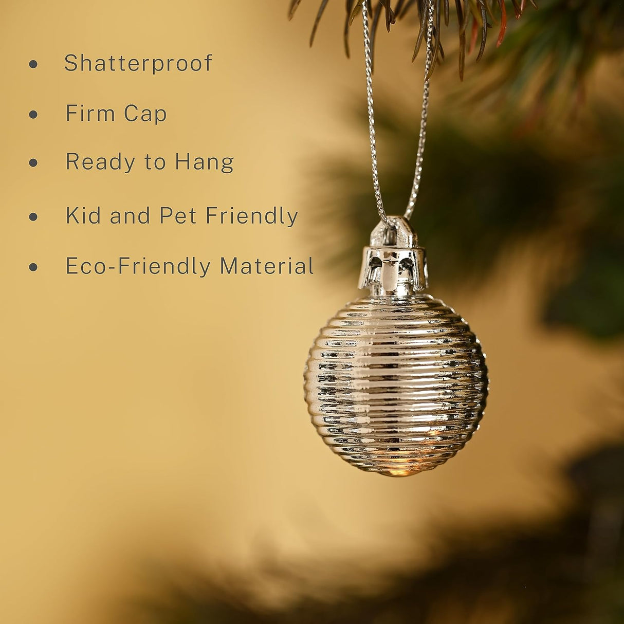 Adornos de Navidad Decorbyhannah, 49ct, 30mm, Shatterproof