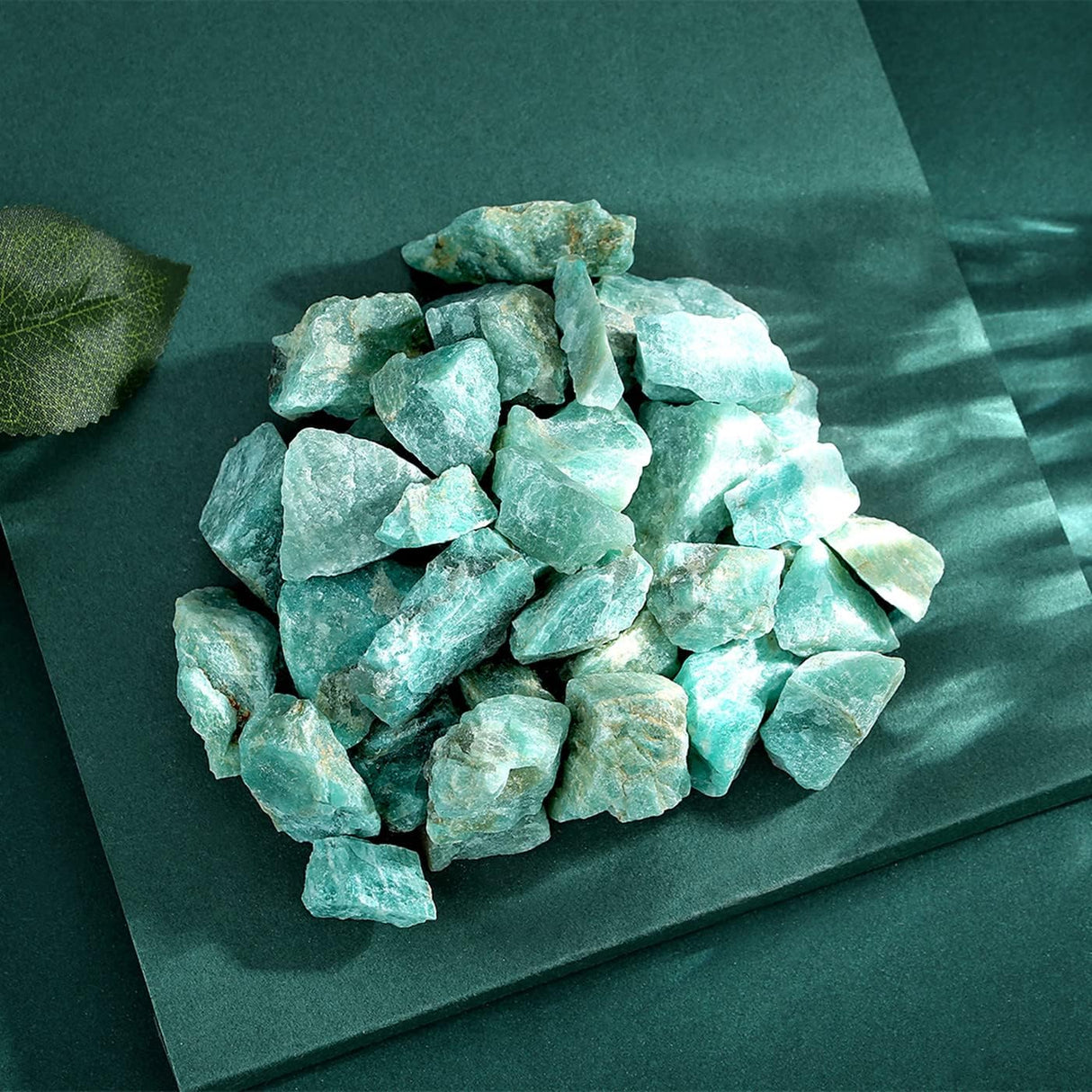 QINJIEJIE Piedras preciosas de Amazonita de cristal curativo