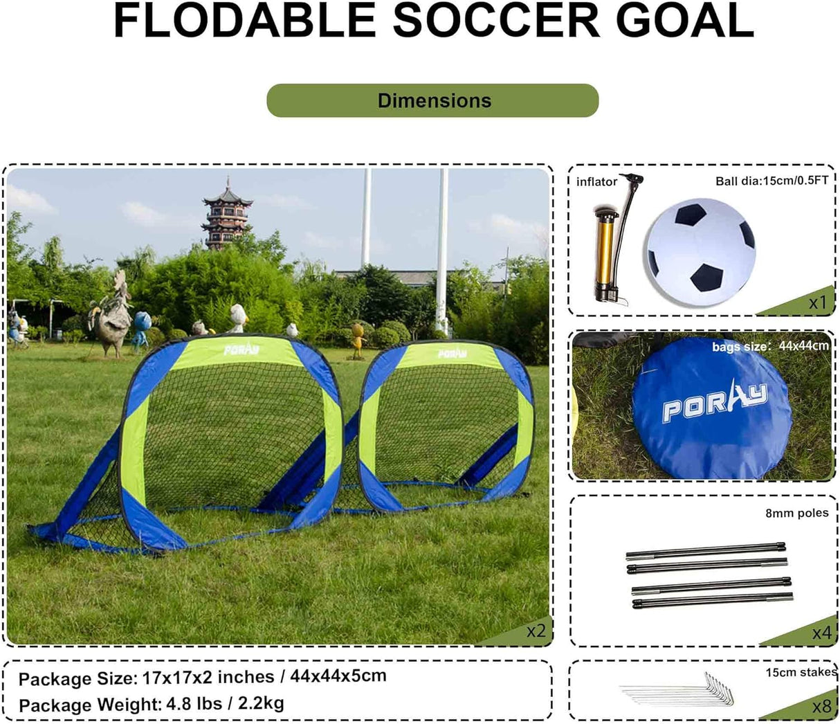 Porayhut Juegos emergentes de portería y pelota de fútbol