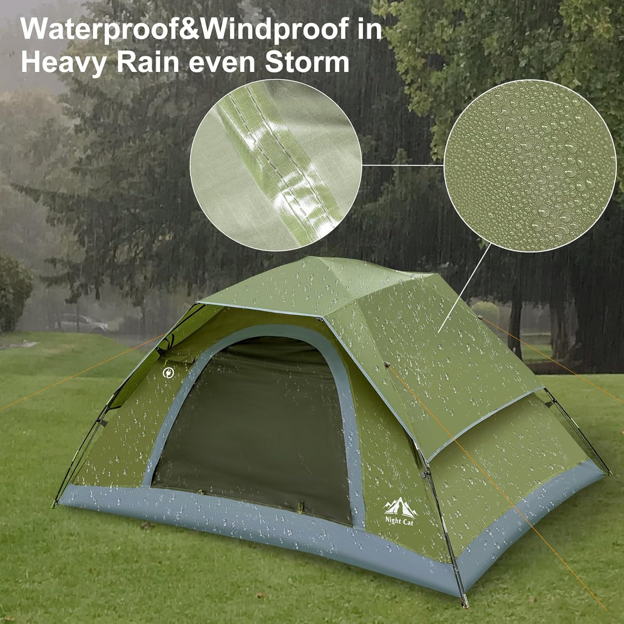 Tienda Nocturna: Tienda Camping 1-2 Personas, Compacta y Ligera