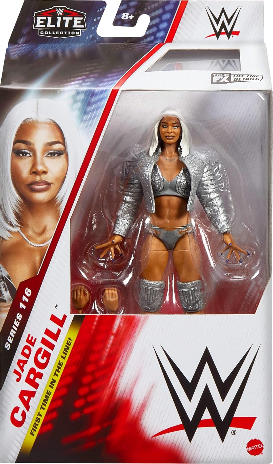 Figura Mattel WWE Elite, Jade Cargill, 25 articulaciones, Serie 116