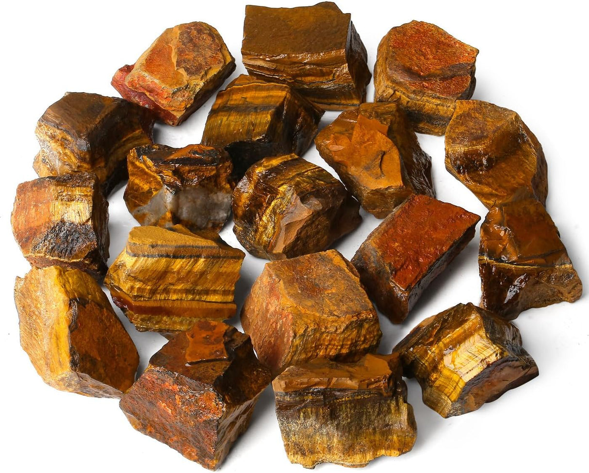 Cristales crudos de ojo de tigre a granel, cristales 2 in