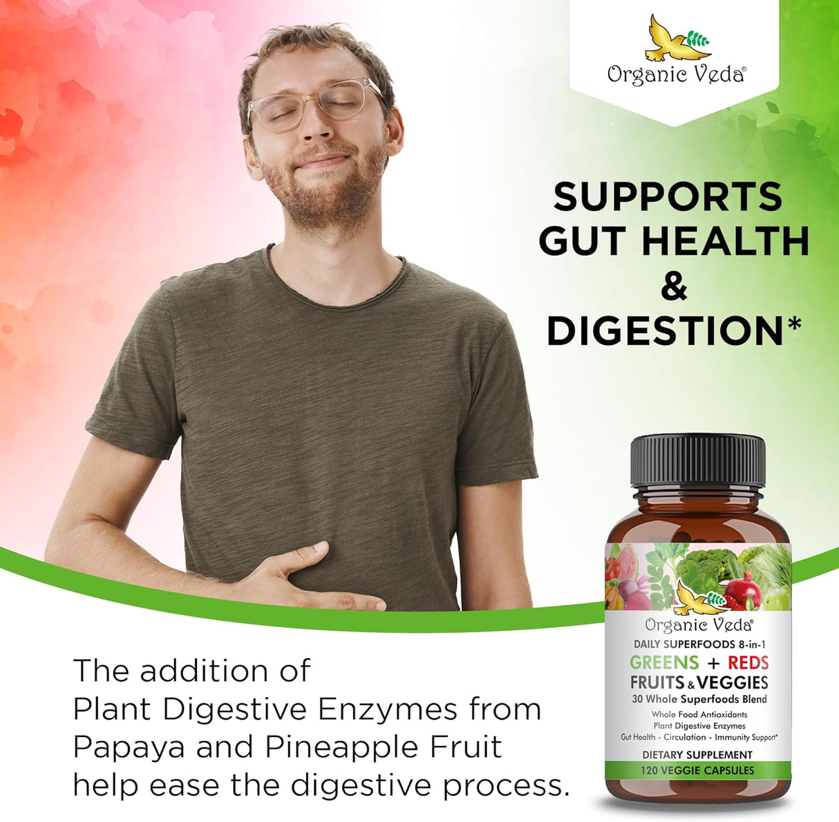 Suplemento Vegano de Frutas y Verduras en Cápsulas