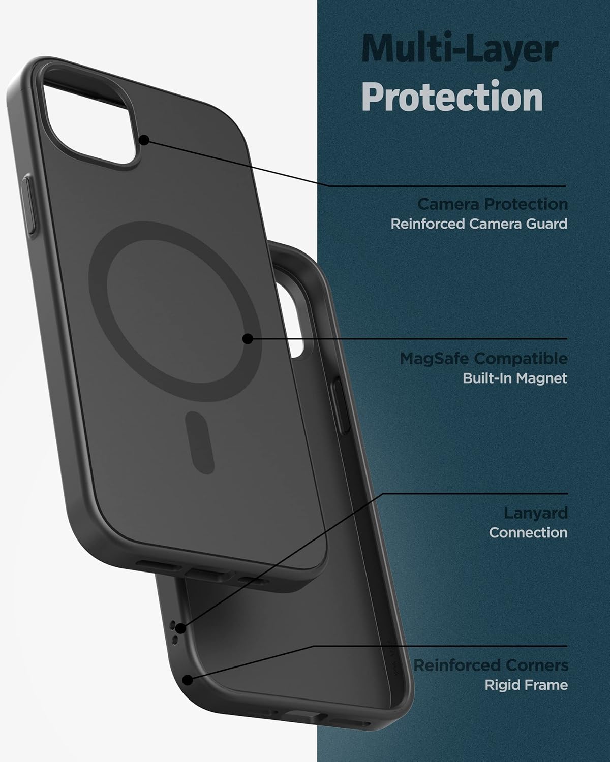 Funda diseñada para celular 14 PRO con funda de clip negro