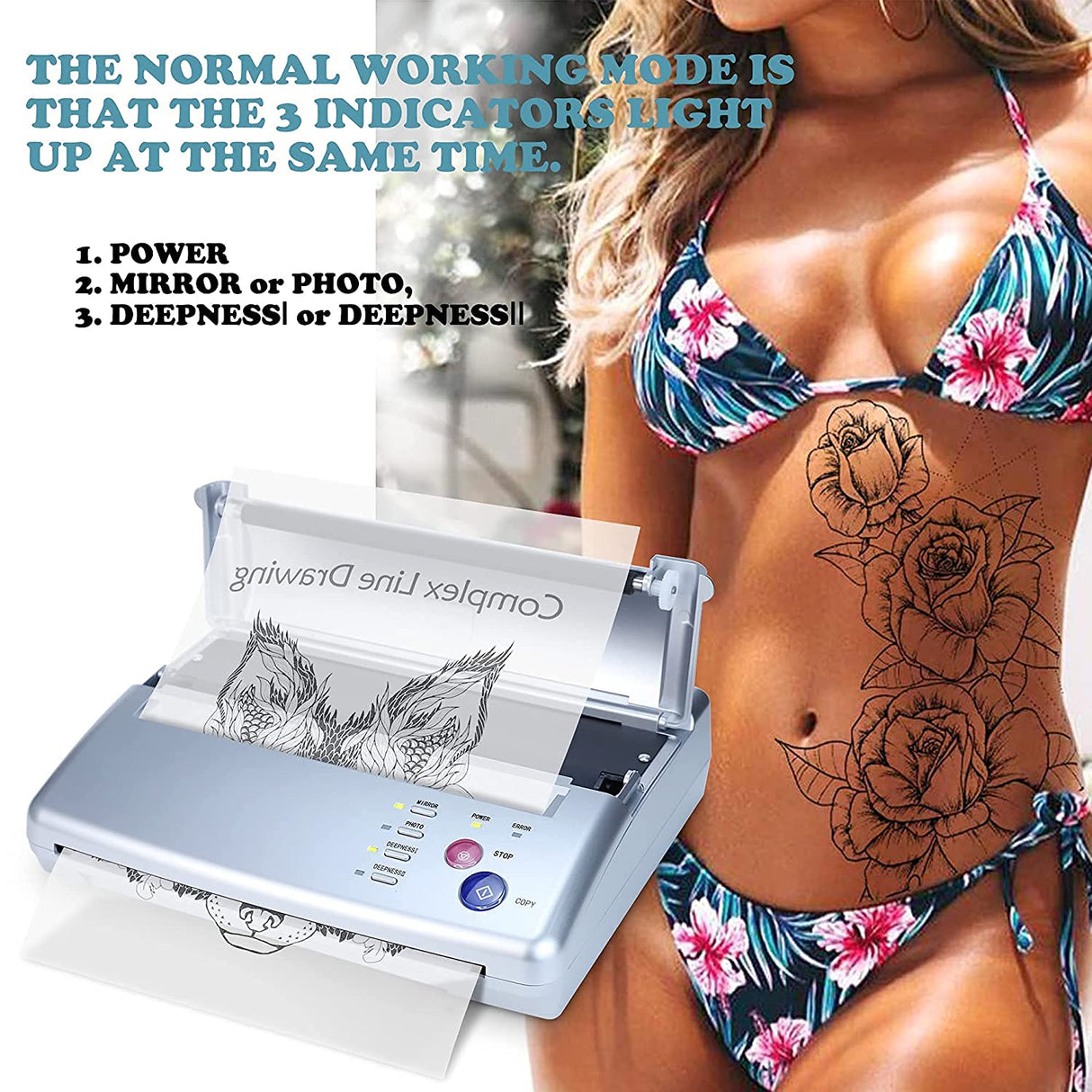 Sacnahe Máquina de plantillas de transferencia de tatuajes