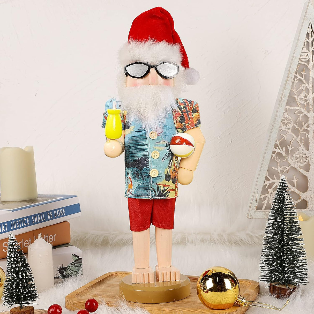 Figuras de Navidad Joliyoou, Nutcracker de Santa, 14 Pulgadas