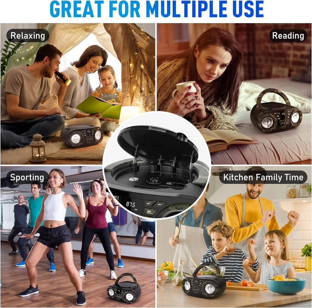 Reproductor de CD portátil Bluetooth PYLE-HOME PHCD59