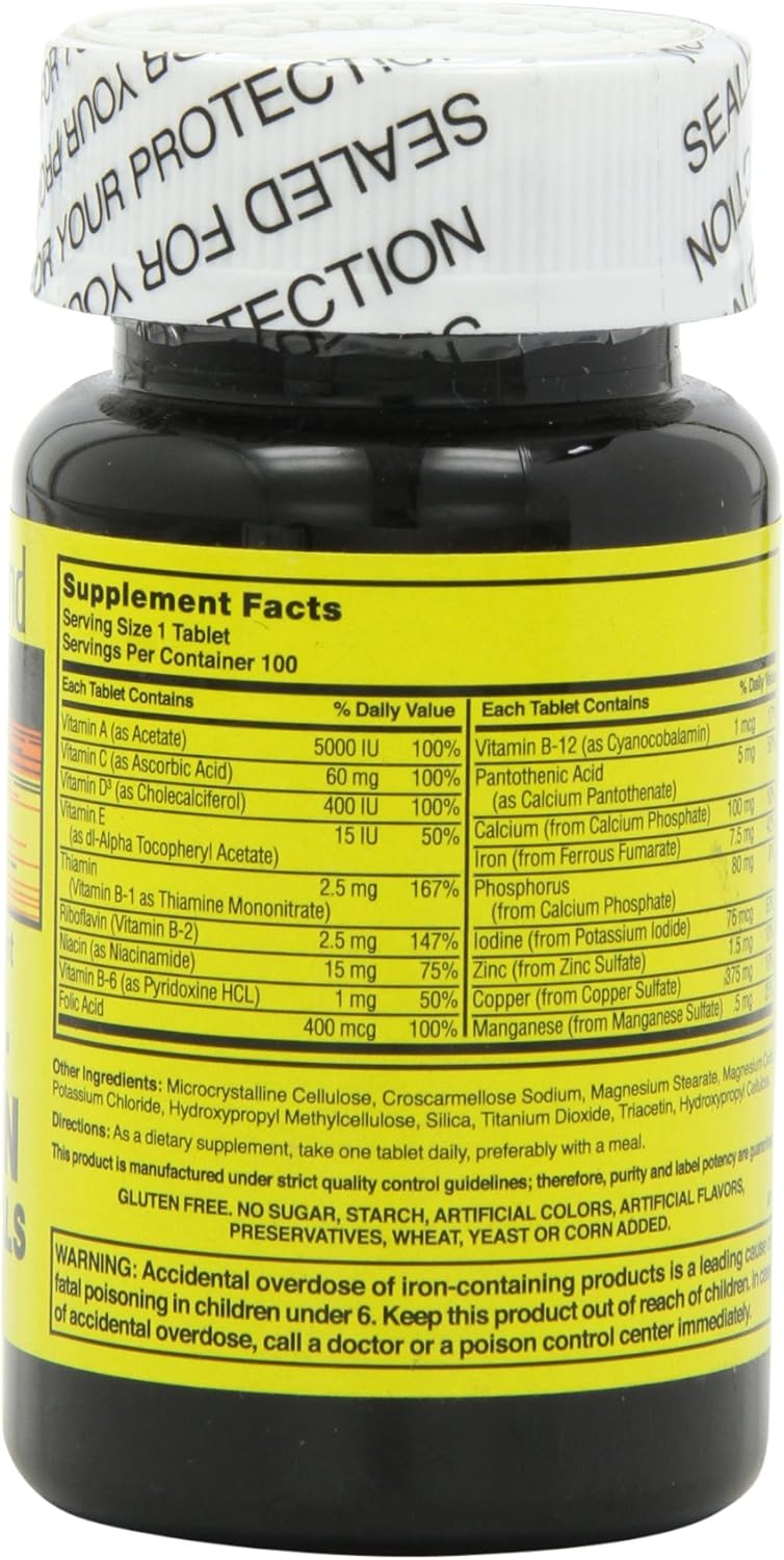 Multivitamínico NAT B de Nature's Blend, 100 tabletas, surtido