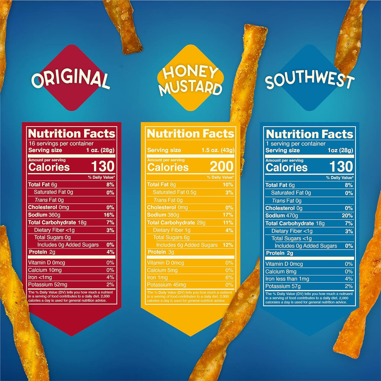 Pretzels Caseros Sazonados, Torsiones, Tamaño Snack, Pack Variado