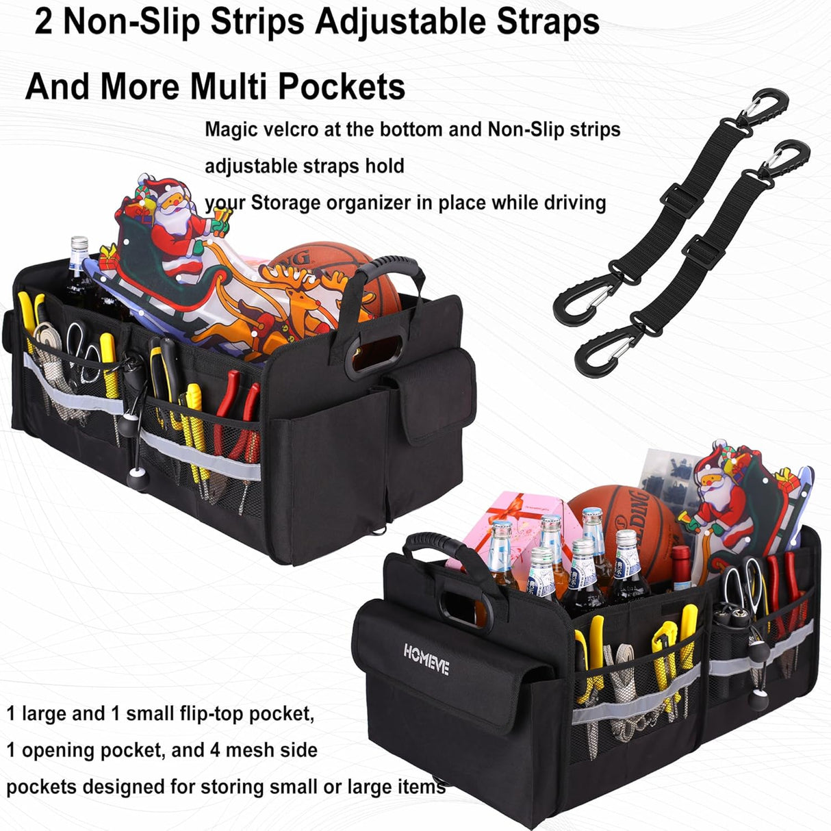 Organizador de Maletero Homeve, 3 Compartimentos, Pockets