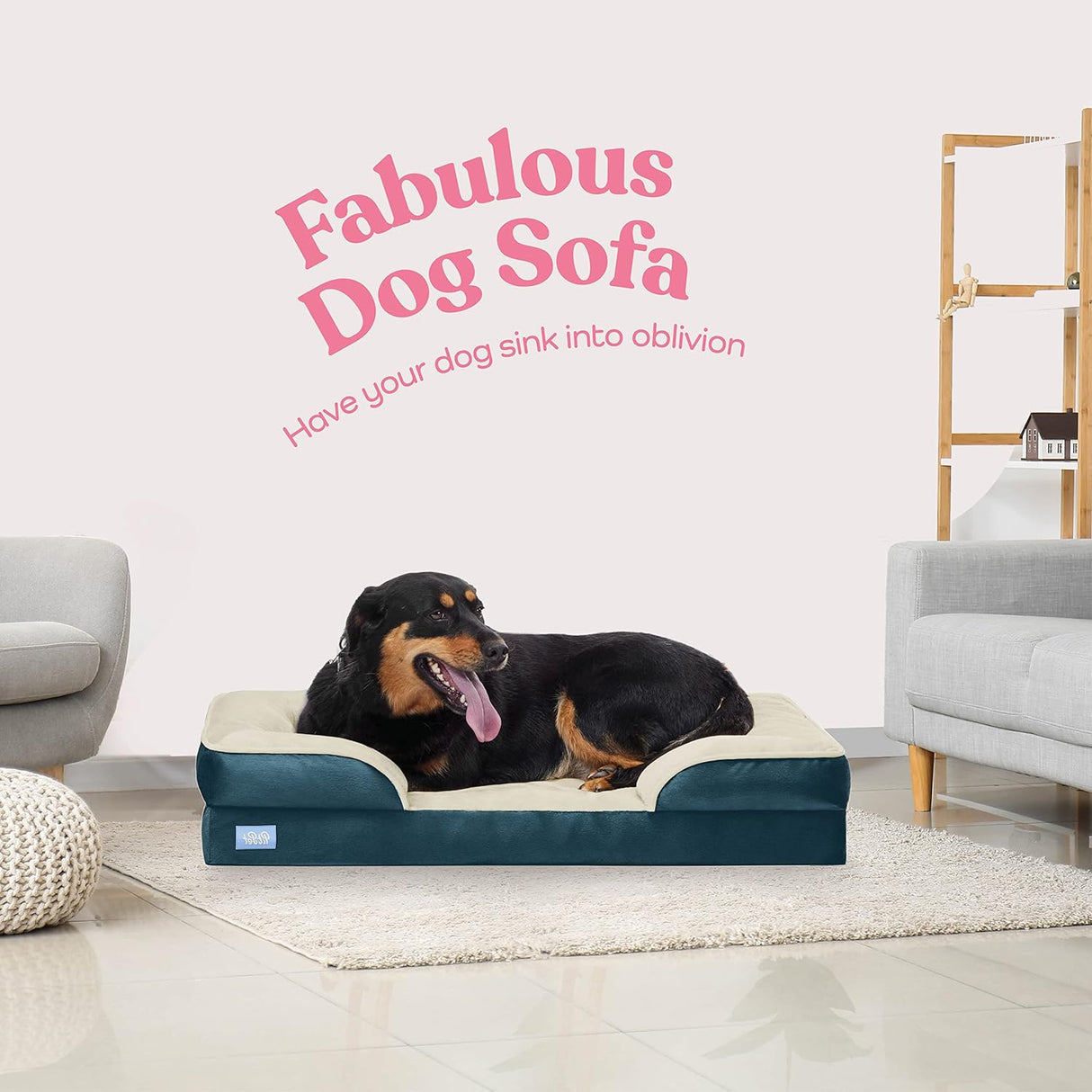 Cama ortopédica para perros - Ultra cómoda, impermeable, modelo X.
