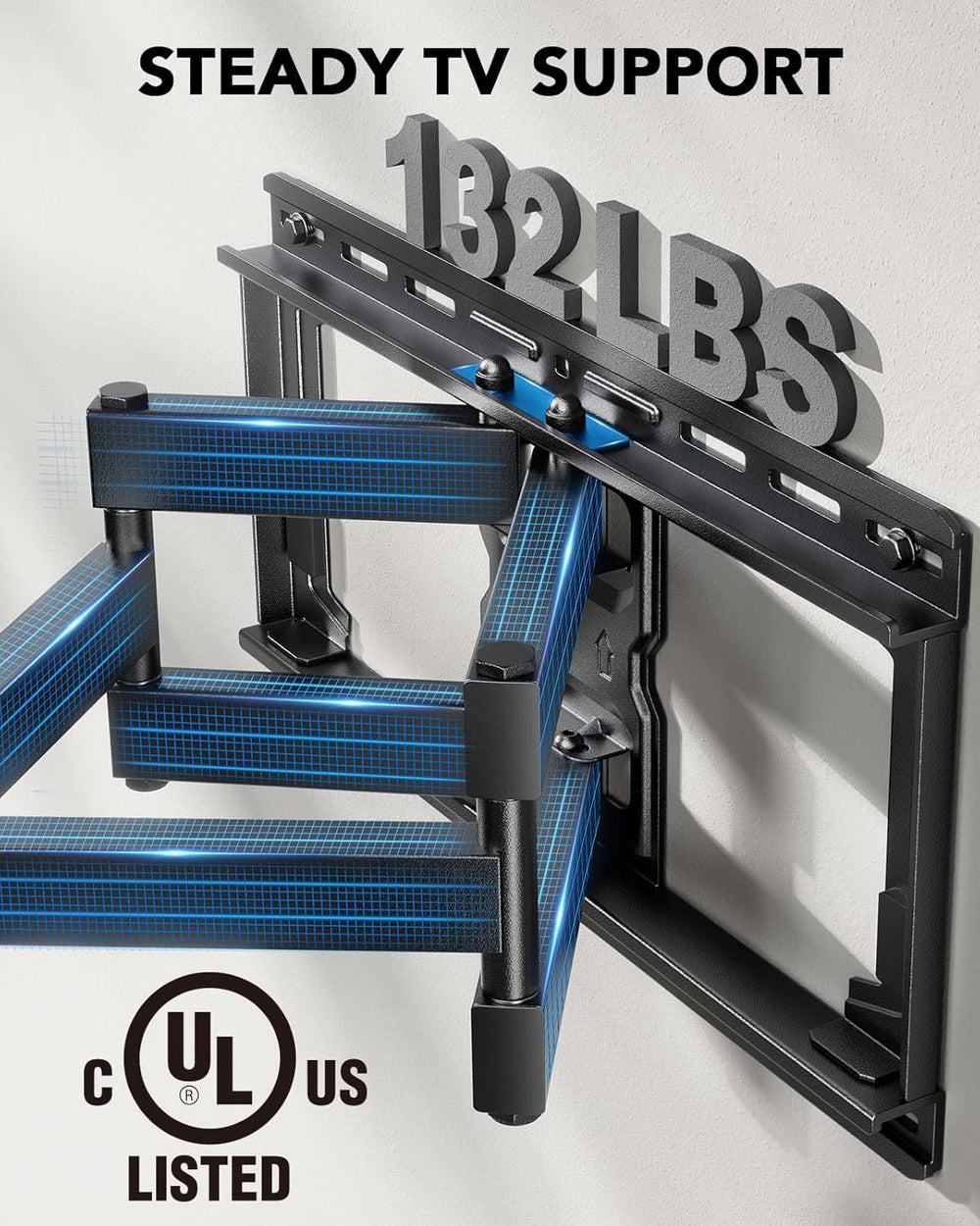 Soporte de pared Pipishell para TV de 42-85, brazos articulados