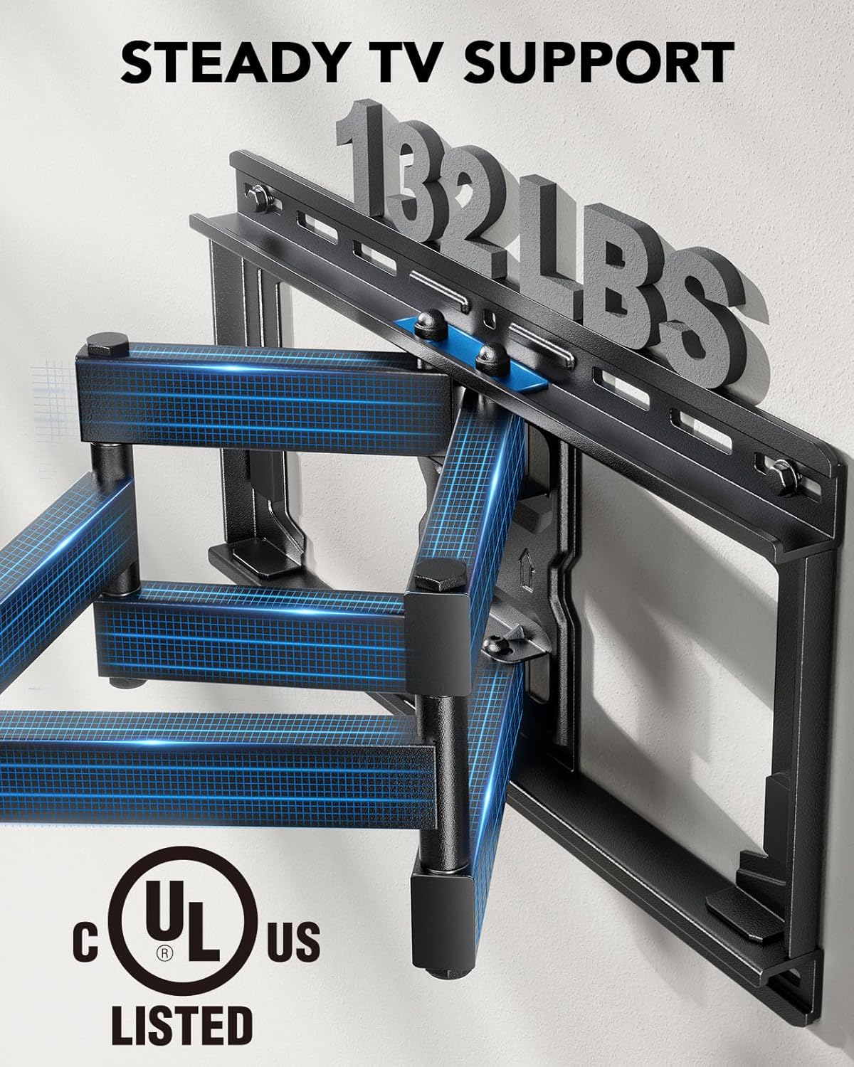 Soporte de pared Pipishell para TV de 42-85, brazos articulados