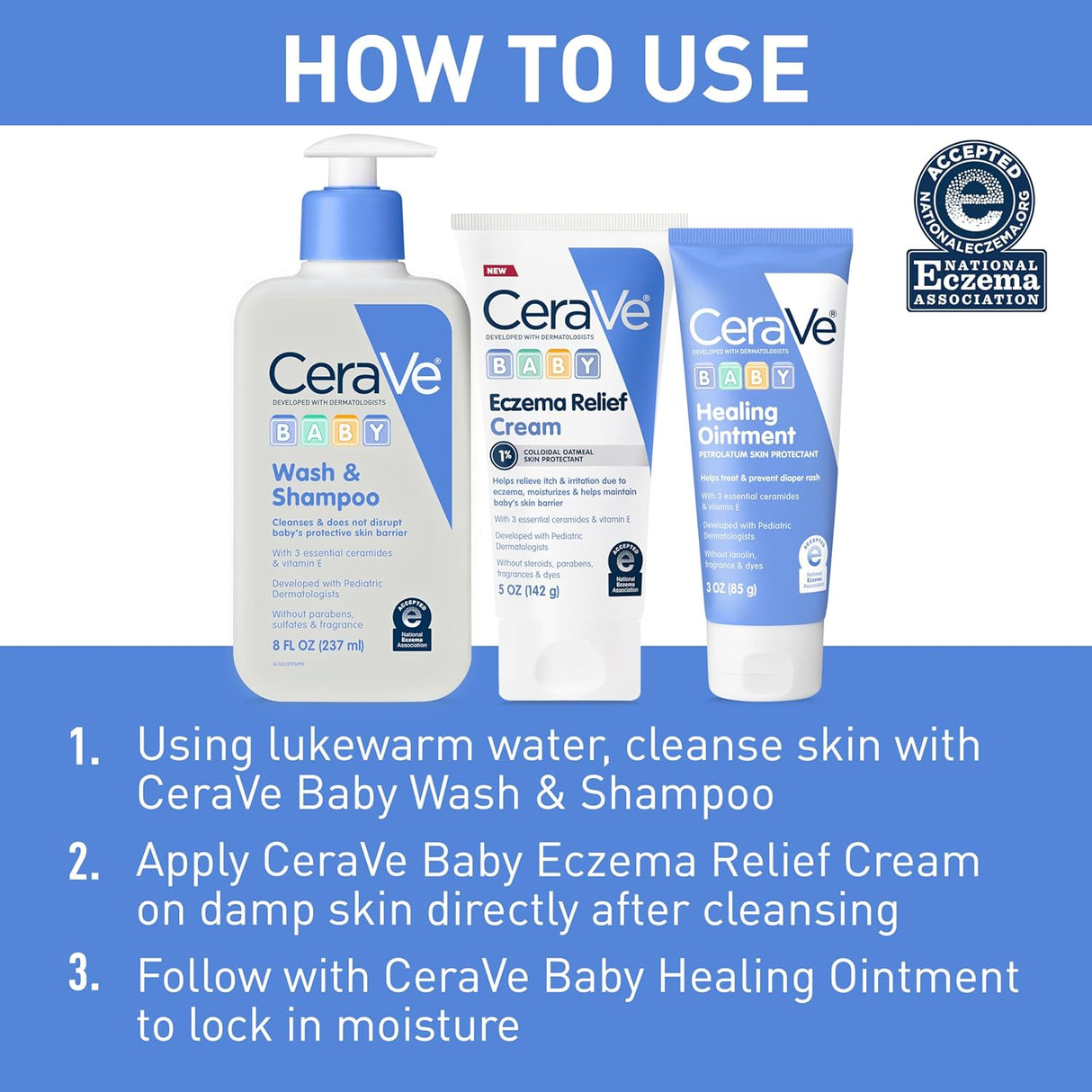 Crema para Eczema CeraVe Baby, 1% Avena Coloidal, 5oz