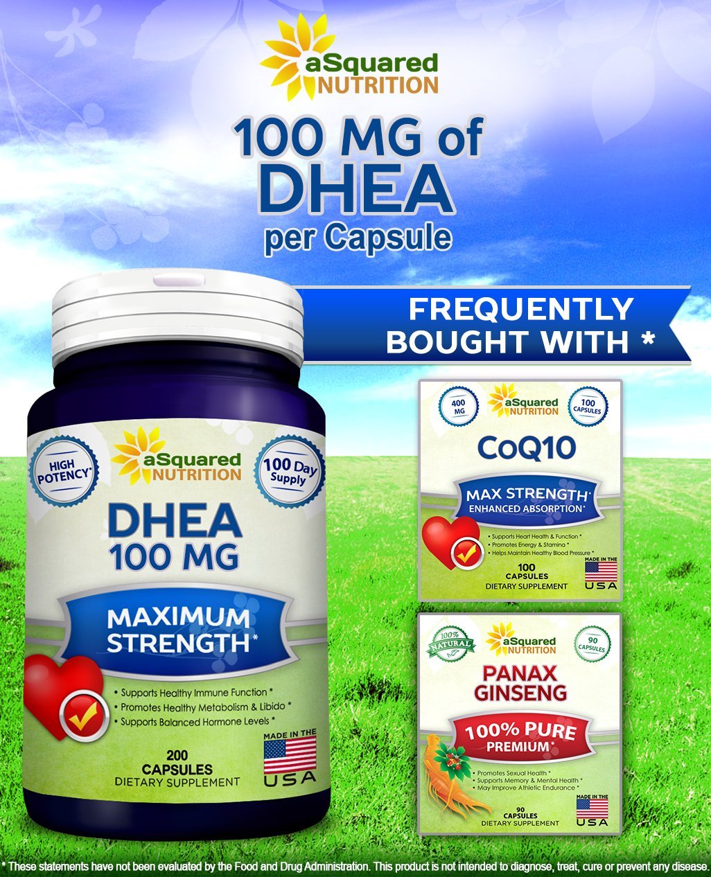 Píldoras de suplementos Pure 200 Capsules aSquared